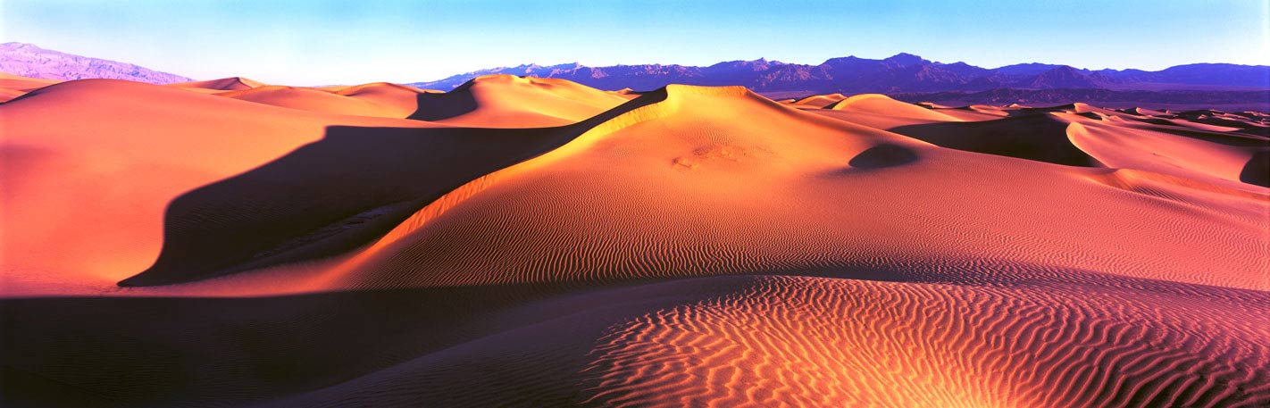 Panoramic Fine Art Photography ~ Panorama Landscape Photo Gallery ~ The Great Wall of China Sand Dunes, Death Valley National Park