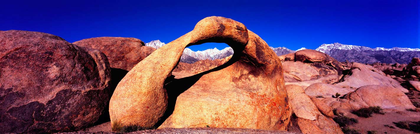 Panoramic Fine Art Photography ~ Panoramic Landscape Photo Images ~ The Arch, Alabama Hills, Lone Pine, Calif.