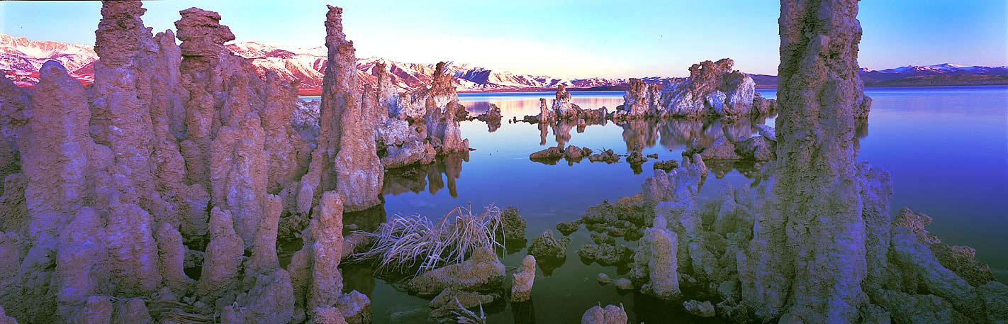 Panoramic Fine Art Photography ~ Panoramic Landscape Photo Gallery ~ Magical Reflections at South Tufas, Mono Lake, Eastern Sierra