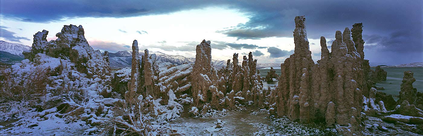 Snow on South Tufas at Mono Lake, Eastern Sierra