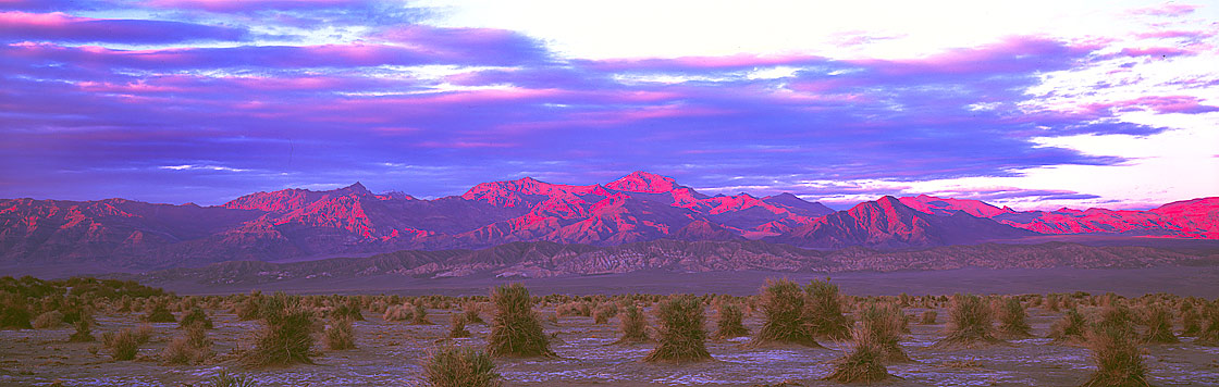 Panoramic Fine Art Photography ~ Fine Art Panorama Landscape Photo Gallery ~ Last Golden Light on Hells Gate, Death Valley National Park
