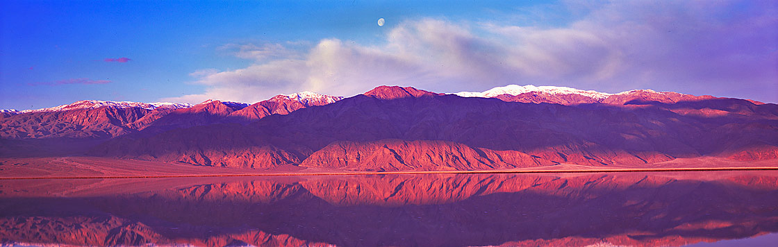 Panoramic Fine Art Photography ~ Panorama Landscape Photo Gallery ~ Perfect Reflection at Salt Creek, Death Valley