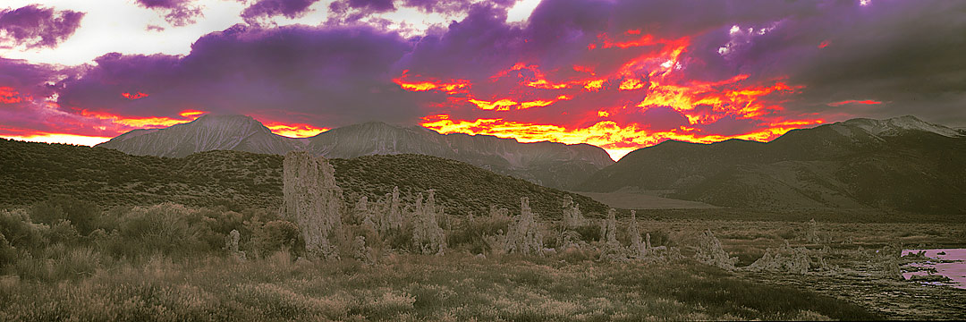Fiery Sunset over South Tufas, Mono Lake, Eastern Sierra