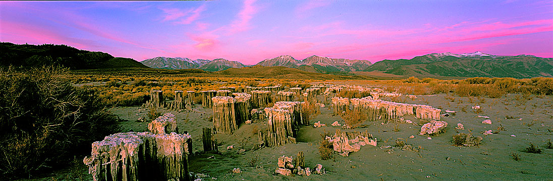 Panoramic Fine Art Photography ~ Panorama Landscape Photo Gallery ~ Sand Tufas at Navy Beach , Mono Lake, Eastern Sierra